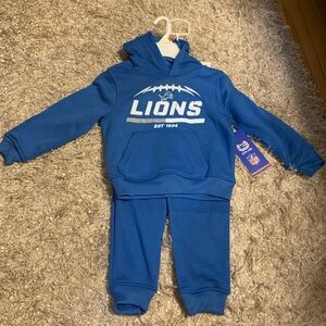 NFL Detroit Lions Blue Kids Hoodie and Joggers Set - NWT